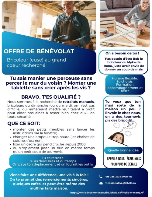 OFFRE BENEVOLAT MONARQUE AFFICHE