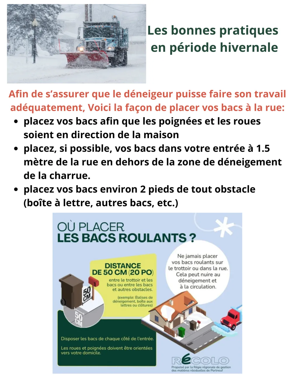 Bonnes pratiques bacs de recu