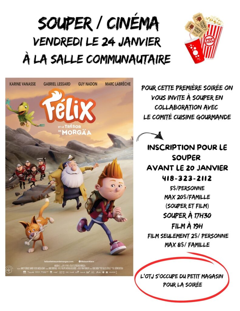 SOIRÉE CINÉMA 24 janvier